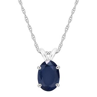 Celebration Gems 14k Gold Oval Sapphire Pendant Necklace