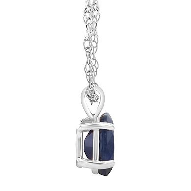 Celebration Gems 14k Gold Oval Sapphire Pendant Necklace