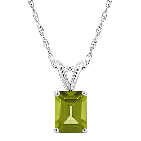 Peridot deals necklace kohls