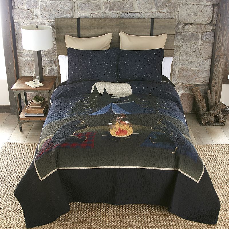 17884052 Donna Sharp Bear Campfire Quilt Set, Multicolor, K sku 17884052