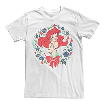 Disney's The Little Mermaid Ariel Seashell Wreath Men's Tee