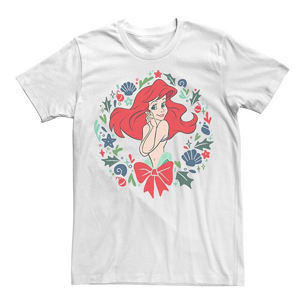 Men's Disney The Little Mermaid Ariel Seashell Wreath Tee