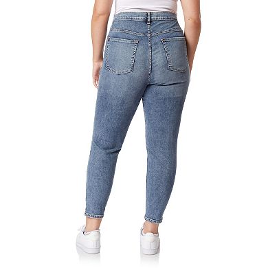 Juniors' WallFlower Insta Vintage Plus Fearless Curvy High Rise Ankle Jeans