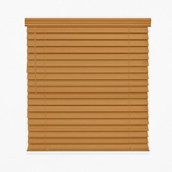 Custom Cut To Order Cordless 2.5" Faux Wood Blinds - 48" Length