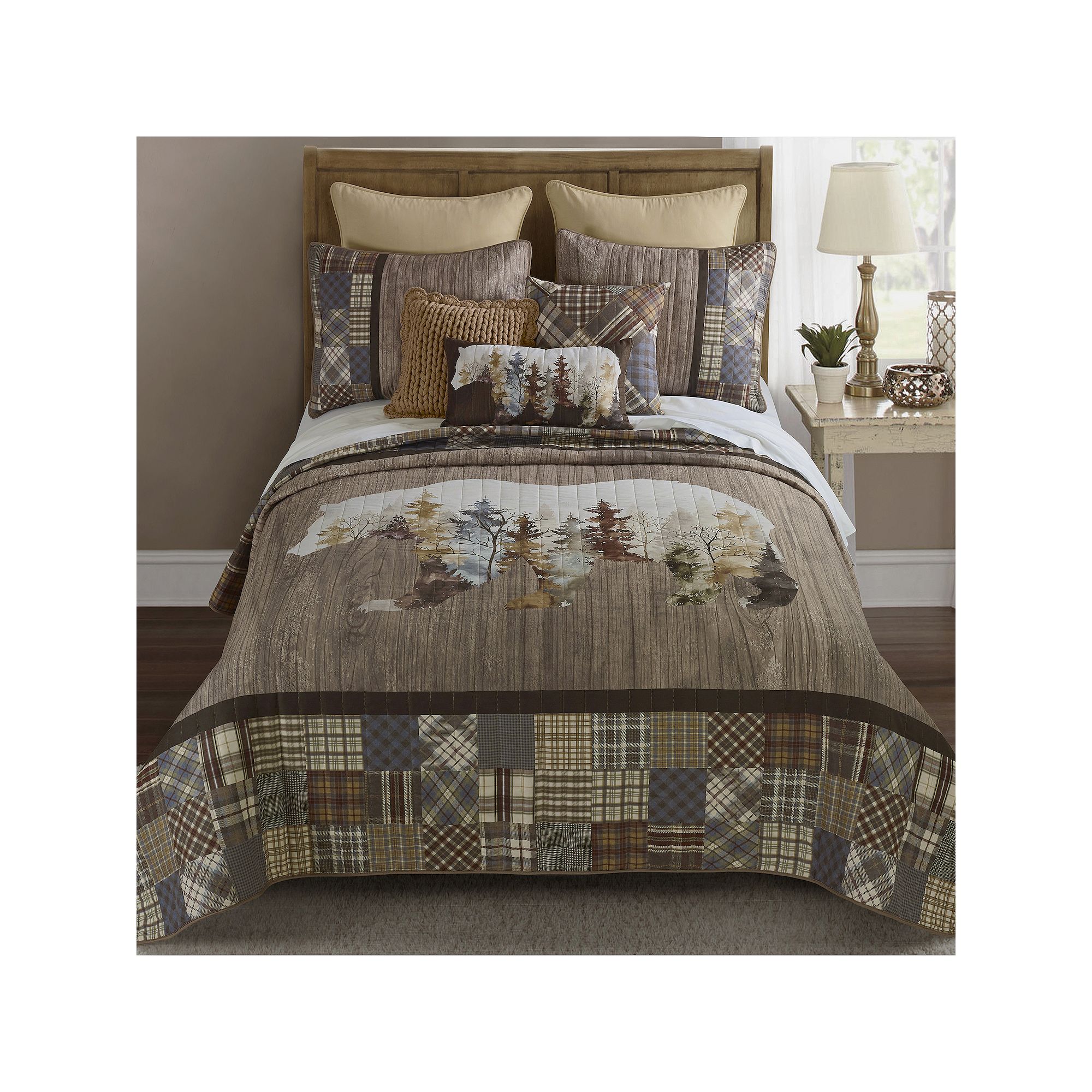 Donna Sharp Chimera Bear Quilt Set with Shams, Multi