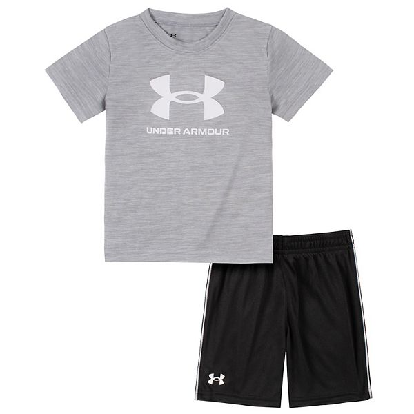 Baby Boy Under Armour Wordmark Tee & Shorts Set