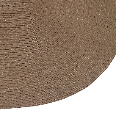 Better Trends Country Braid Solid Oval Rug