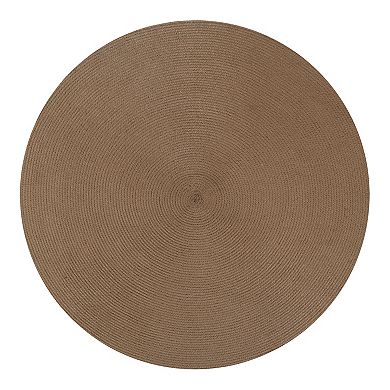 Better Trends Country Braid Solid Oval Rug