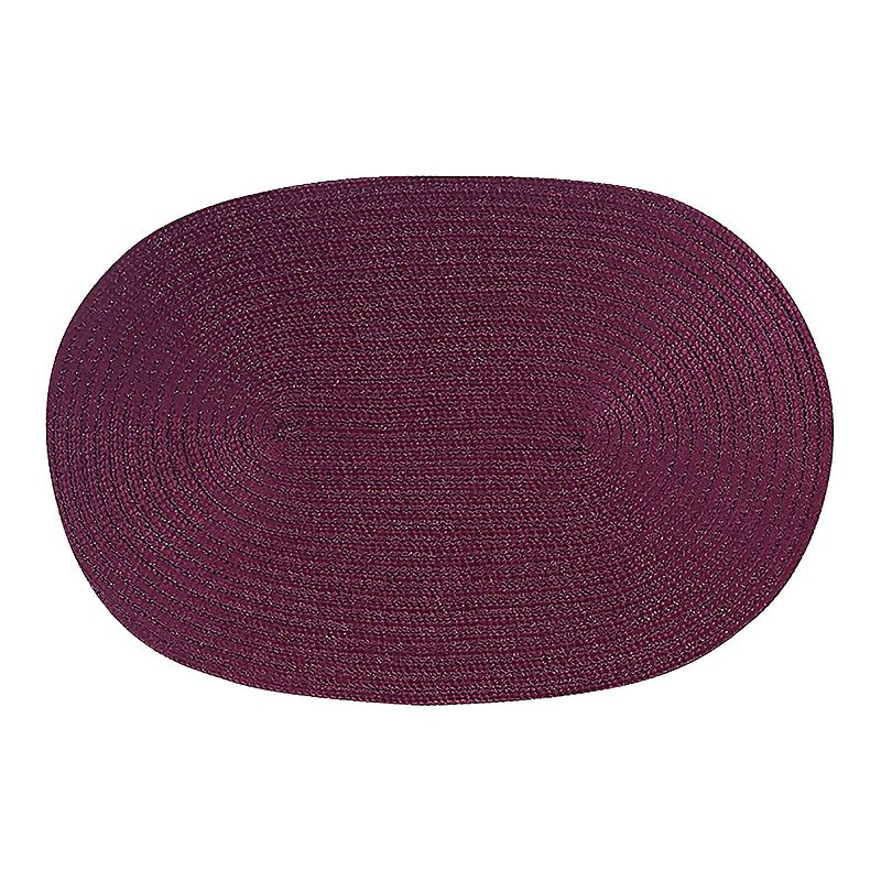 Better Trends Country Braid Solid Oval Rug, Red, 8FT OCT
