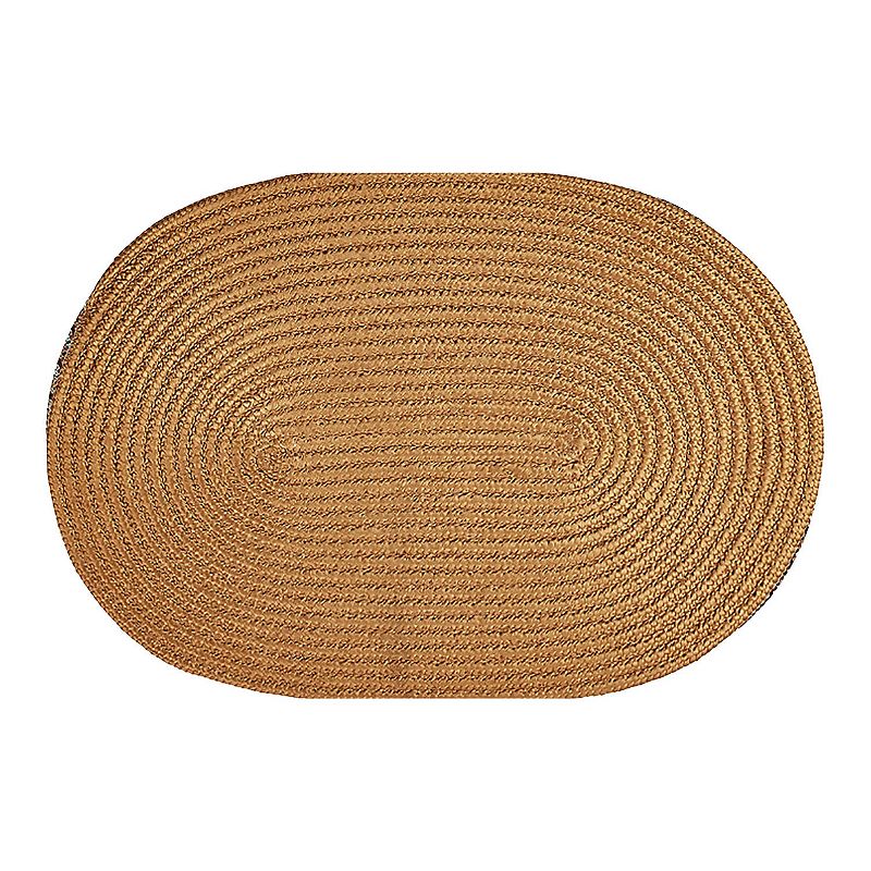Better Trends Country Braid Solid Oval Rug, Beig/Green, 20X30