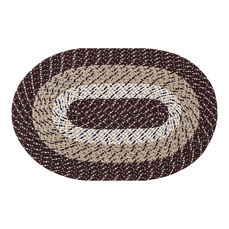 Better Trends Country Braid Striped Rug, Red, 6Ft Rnd