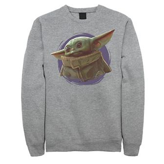 Men's Star Wars The Mandalorian The Child Purple Smoke Graphic Fleece