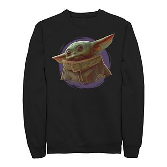Men's Star Wars The Mandalorian The Child Purple Smoke Graphic Fleece