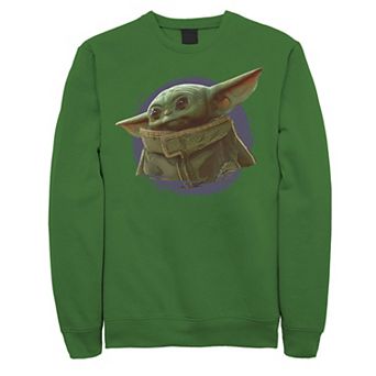 Men's Star Wars The Mandalorian The Child Purple Smoke Graphic Fleece