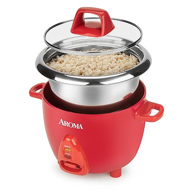 AROMA® 6-Cup (Cooked) / 1.2Qt. Select Stainless® Rice & Grain Cooker