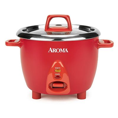 AROMA 6 Cup Cooked 1.2Qt. Select Stainless Rice Grain Cooker