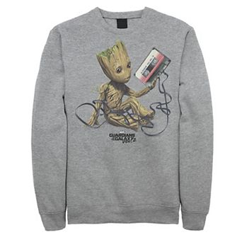Men's Marvel Guardians Of The Galaxy Vol. 2 Groot Tape Portrait Graphic Fleece Pullover
