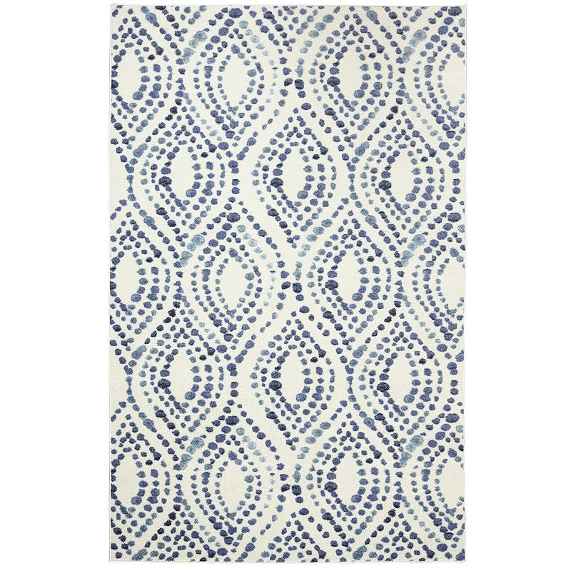 Mohawk Home Prismatic Dotted Ogee Rug, Blue, 2X8 Ft