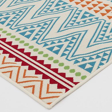 Sonoma Goods For Life Indoor Outdoor Zig Zag Stripe Area Rug