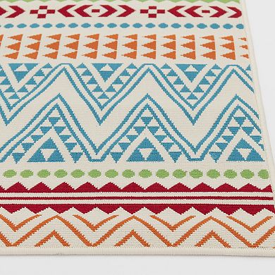 Sonoma Goods For Life Indoor Outdoor Zig Zag Stripe Area Rug
