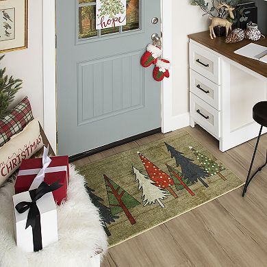 Mohawk Home Prismatic Wooden Holiday Trees Rug