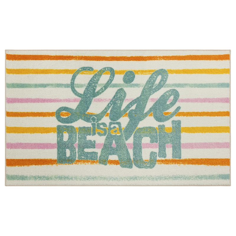 Mohawk Home Prismatic Life Is A Beach Rug, Multicolor, 2X3 Ft