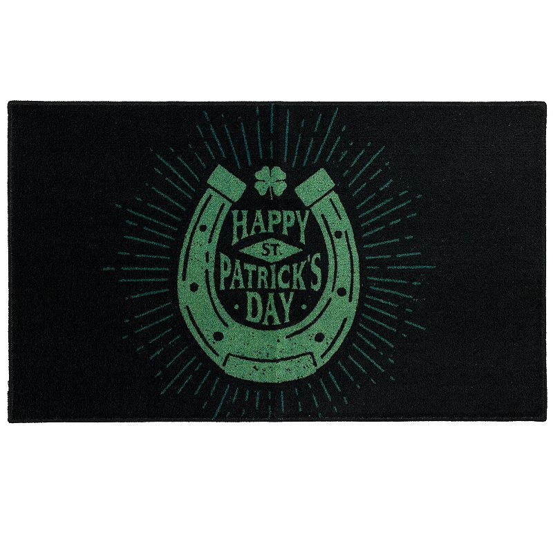 Mohawk Home Prismatic Irish Horseshoe Rug, Black, 2.5X4 Ft