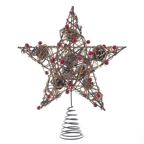 Kurt Adler Artificial Berry Star Christmas Tree Topper
