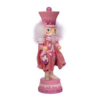 Kurt Adler Hollywood Pink Sweet Soldier Nutcracker Christmas Floor Decor
