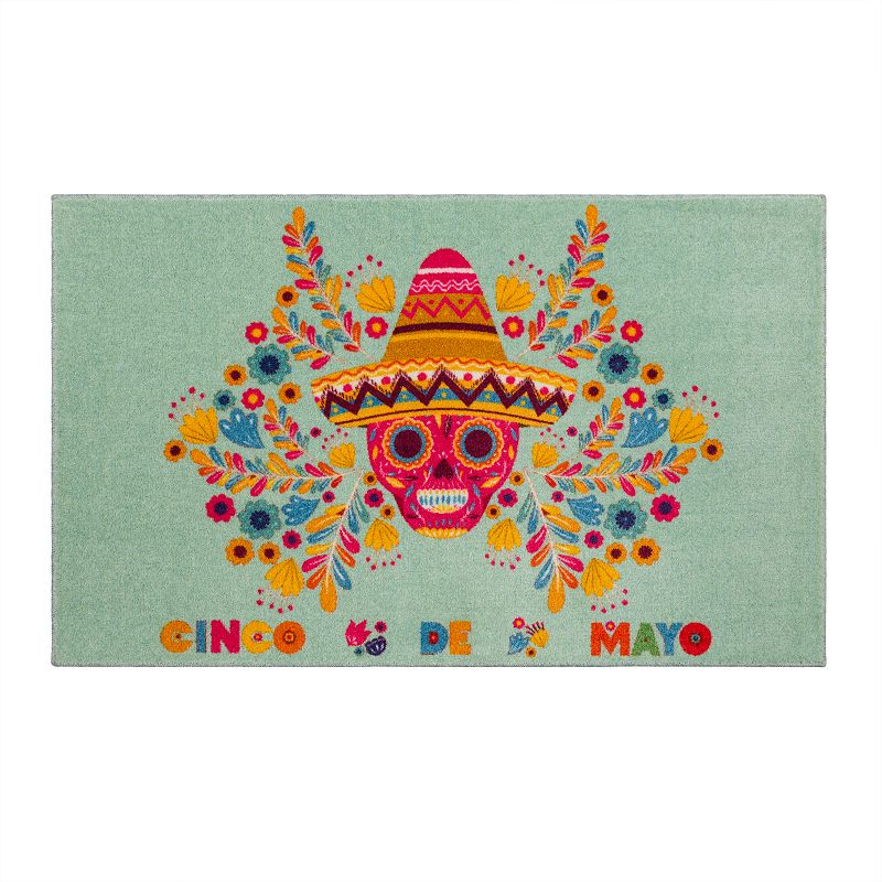 Mohawk Home Prismatic Cinco De Mayo Skull Rug, Multicolor, 2X3 Ft