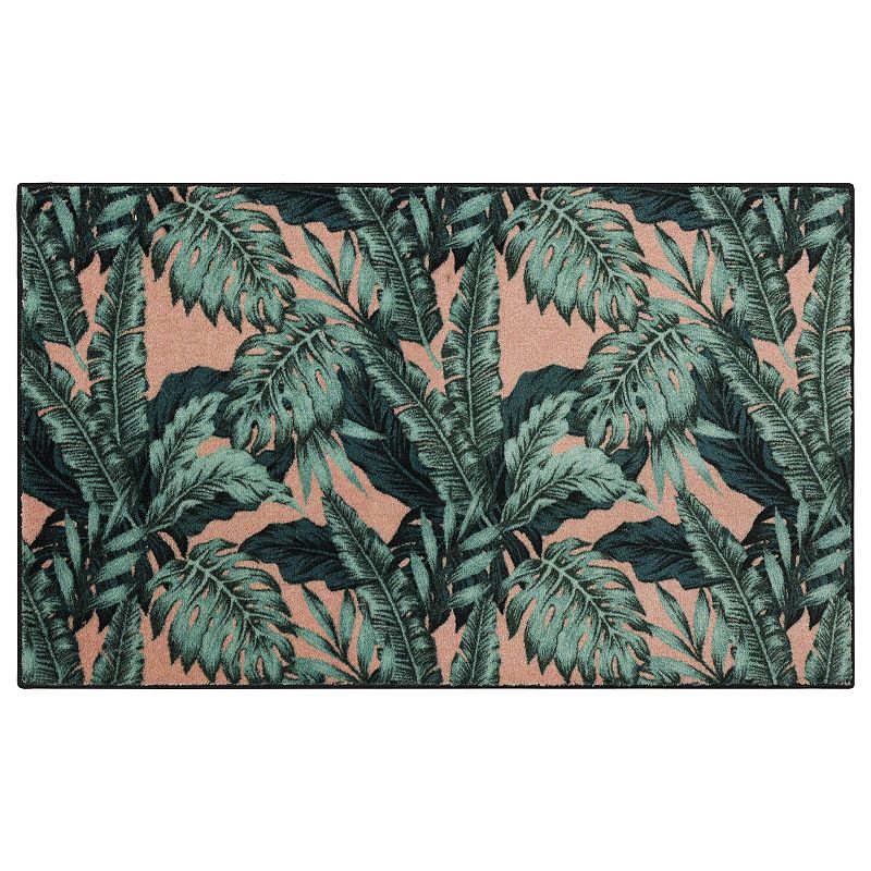 Mohawk Home Prismatic Palm Tree Paradise Rug, Pink, 2.5X4 Ft