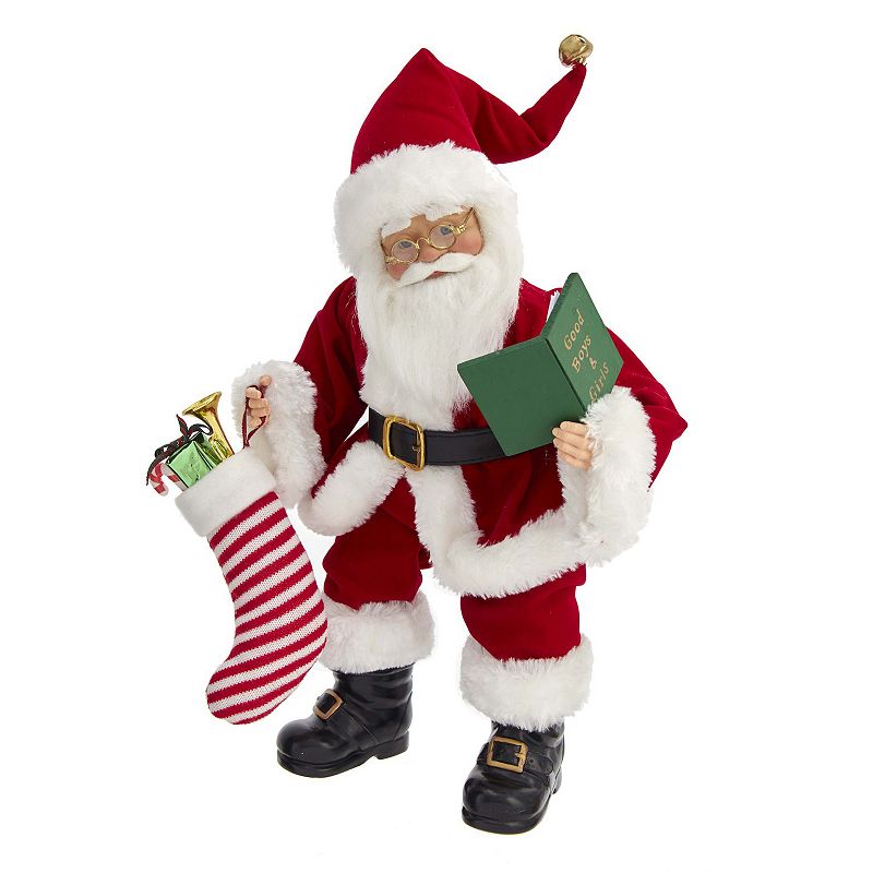 29320008 Kurt Adler Kringle Klaus Santa Stocking Christmas  sku 29320008