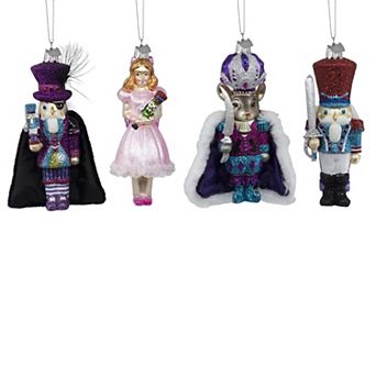 Kurt Adler Noble Gem Nutcracker Suite Christmas Ornament 4 pc Set