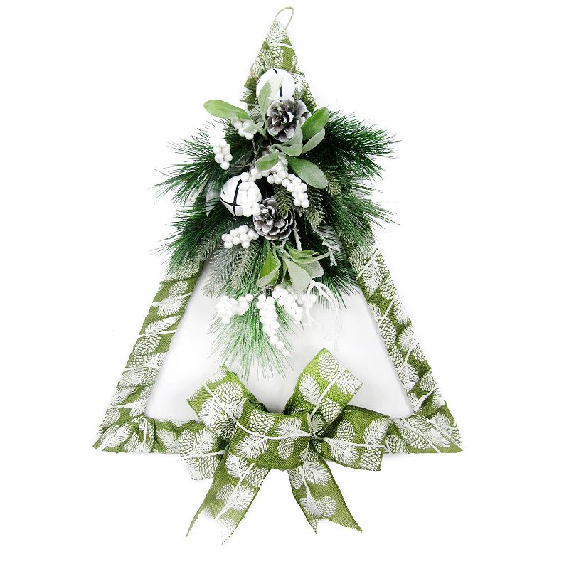 Kurt Adler Green Triangle Artificial Christmas Wreath