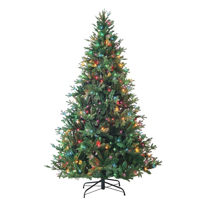 Kurt Adler 7-ft. Pre-Lit Multicolor Jackson Pine Artificial Christmas Tree,