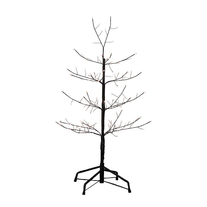 Kurt Adler 3-ft. Black Twig Twinkle Lights Artificial Tree Floor Decor