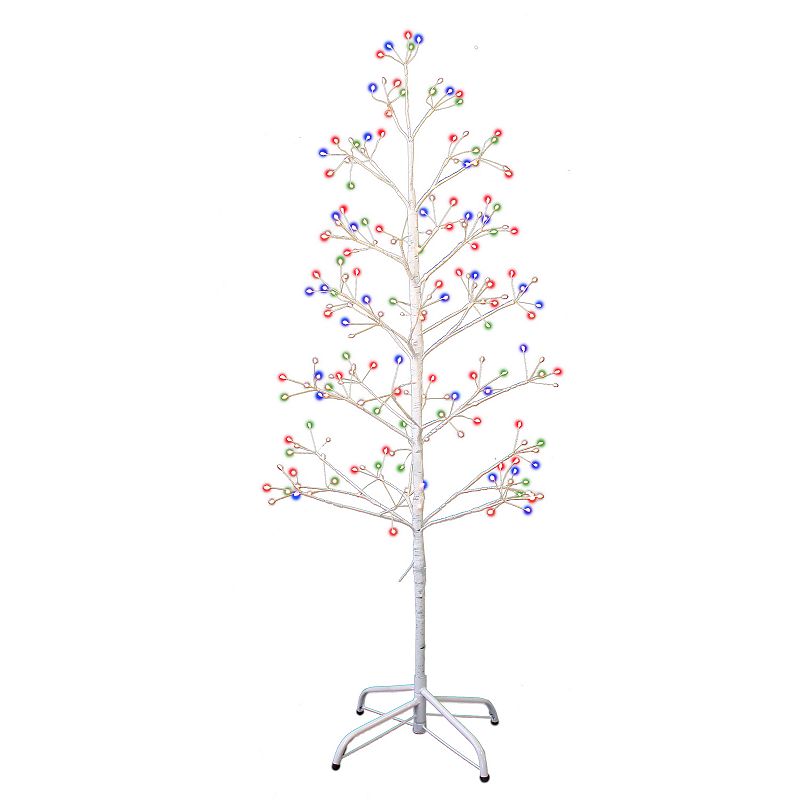 Kurt Adler 4-Foot White Birch Twig Tree with Multi-Color 8-Function Lights