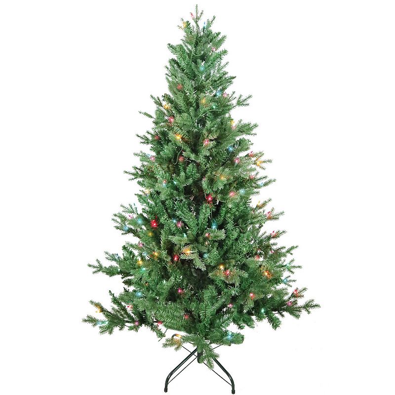 Kurt Adler 5-ft. Pre-Lit Multicolor Jackson Pine Artificial Christmas Tree,
