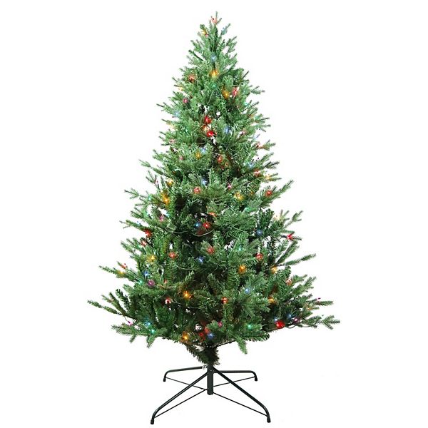 Kurt Adler 6ft. PreLit Multicolor Jackson Pine Artificial Christmas Tree