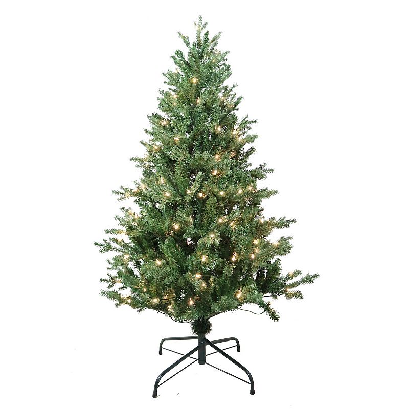 Kurt Adler 4.5-ft. Pre-Lit Clear Jackson Pine Artificial Christmas Tree, Gr