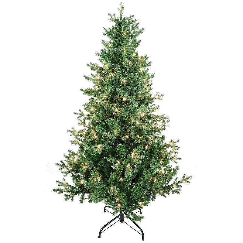 Kurt Adler 5-ft. Pre-Lit Clear Jackson Pine Artificial Christmas Tree, Gree