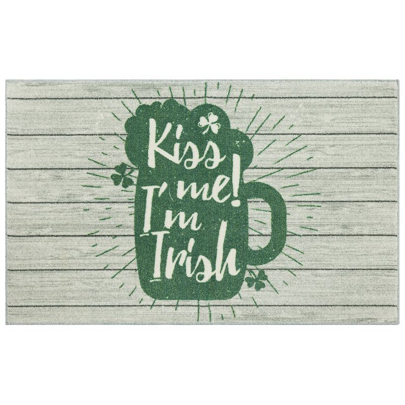 Mohawk Home Prismatic Kiss Me Im Irish Rug, Green, 2.5X4 Ft