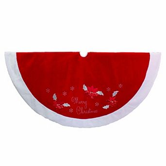 Kurt Adler Velvet Merry Christmas Christmas Tree Skirt