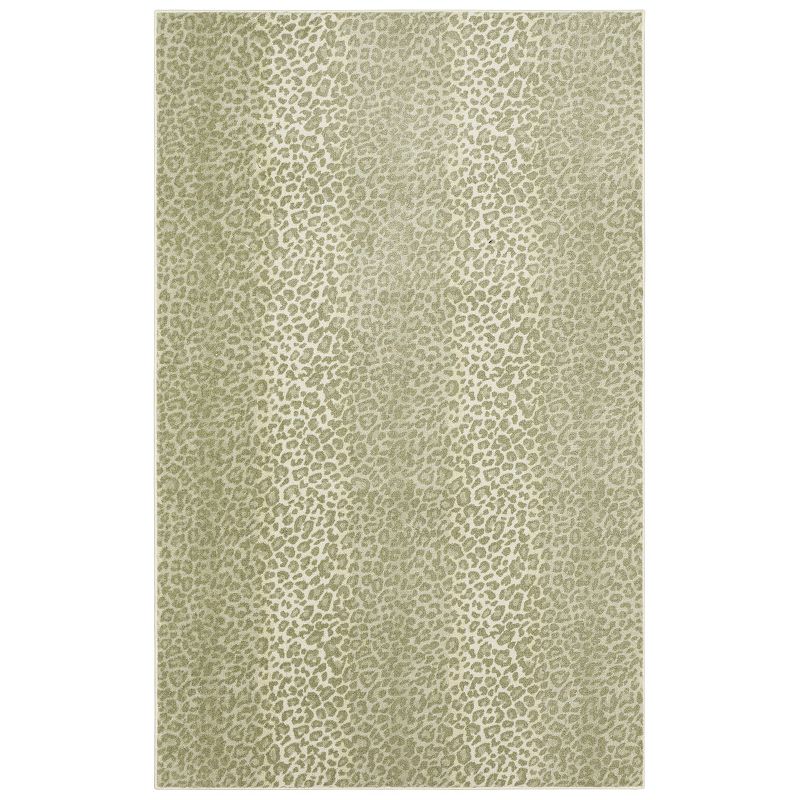 Mohawk Home Prismatic Faux Cheetah Skin Rug, Beig/Green, 8X10 Ft