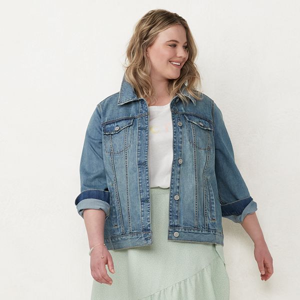 Plus Size LC Lauren Conrad Jean Jacket