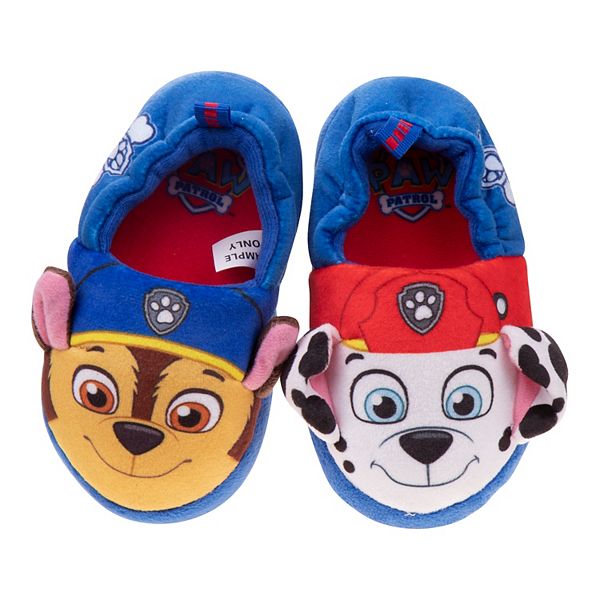 NEW PAW PATROL CHASE MARSHALL TODDLER  SLIPPERS SIZE 5-6 Shipped free 