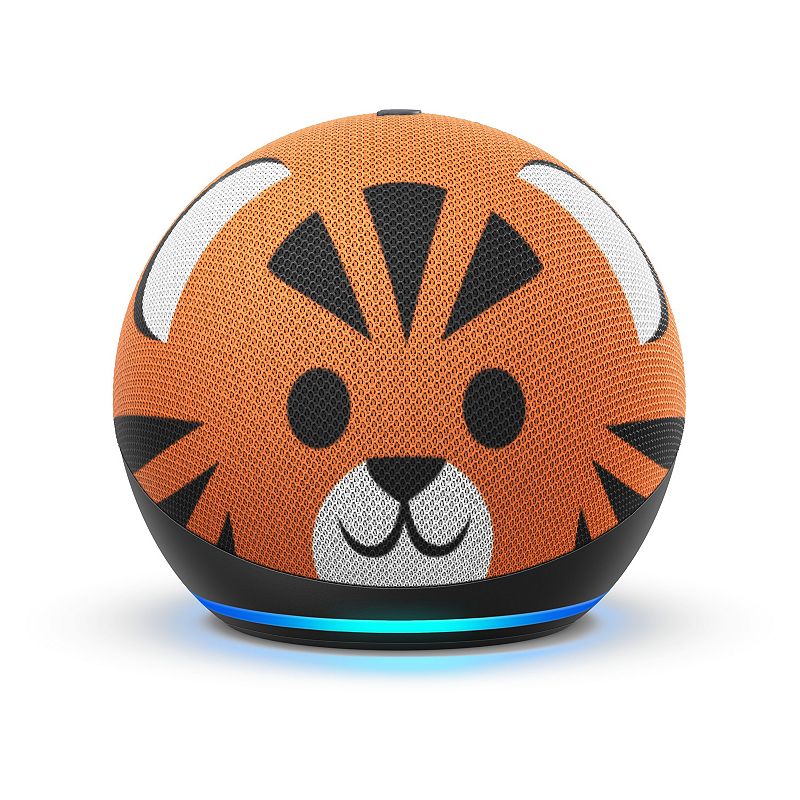 Amazon - Echo Dot (4th Gen) Kids Edition Designed for kids, with parental controls - Tiger