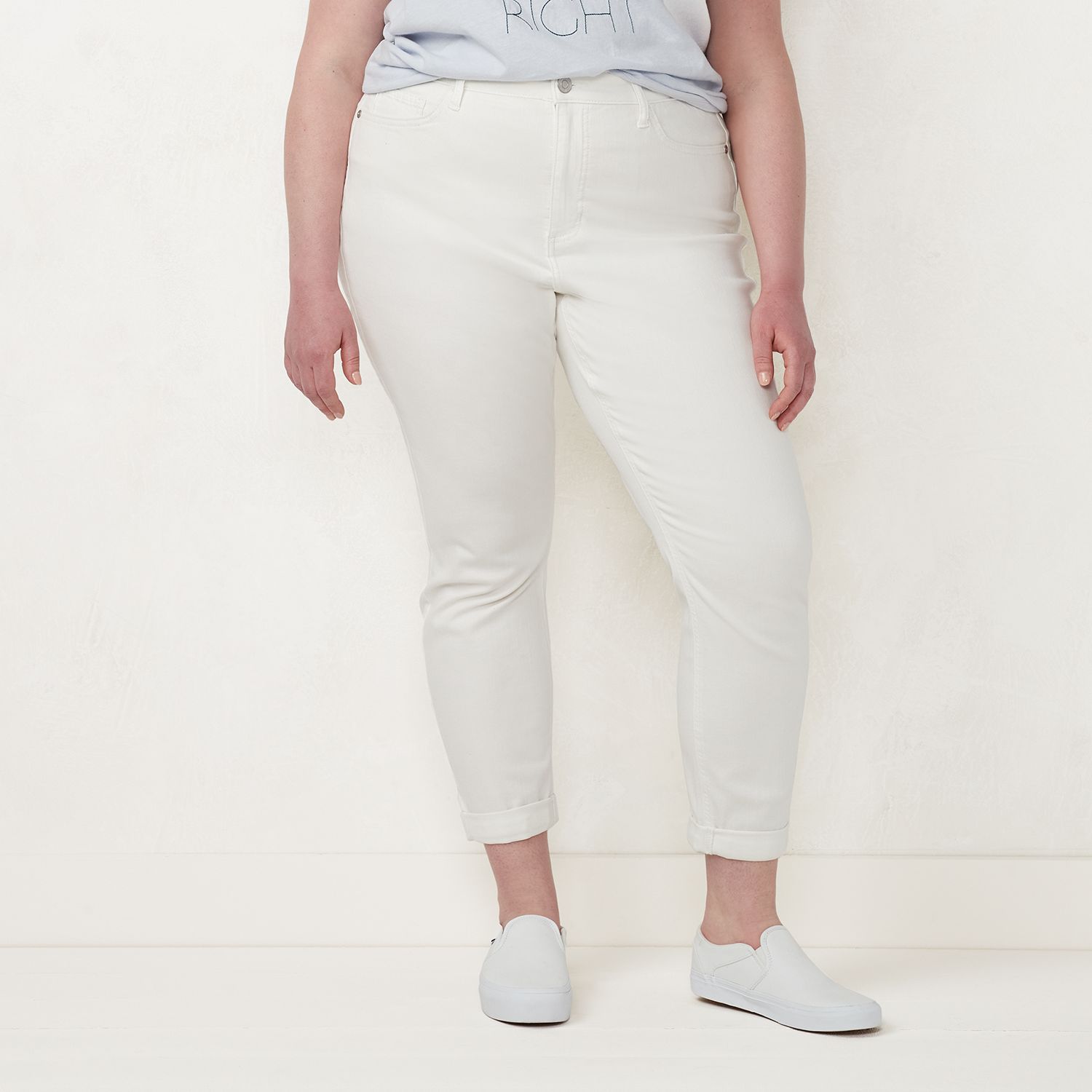 Image for LC Lauren Conrad Plus Size High Rise Skinny Jeans at Kohl's.