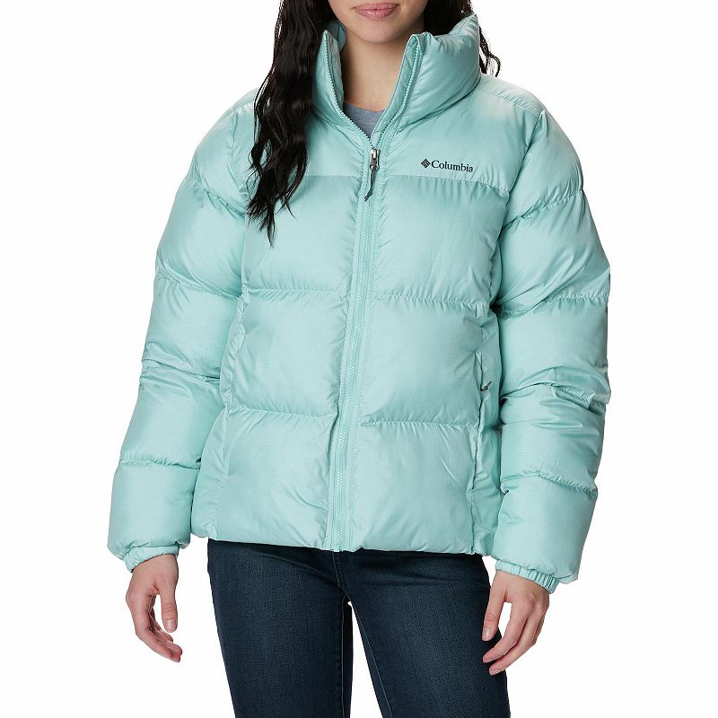 Columbia Women's Powder Lite Mid Jacket, Aqua Haze, X-Small at   Women's Coats Shop