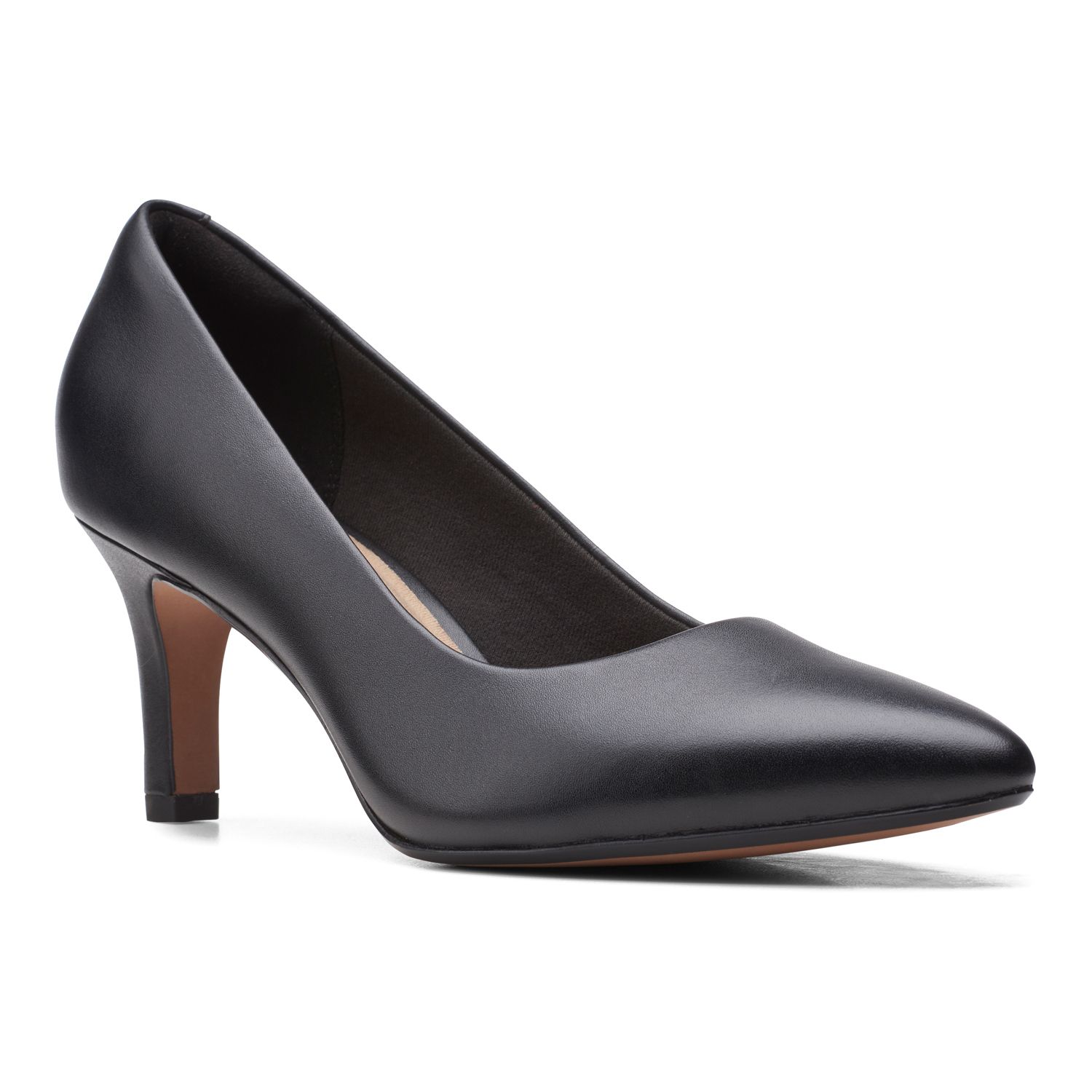 clarks low heel pumps